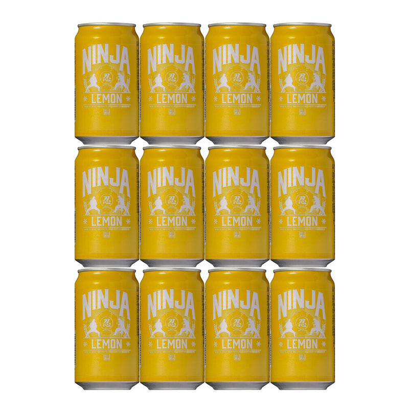 NINJA BEER LEMON (NINJA LEMON), Craft Beer, 350ml Cans (Pack of 12)