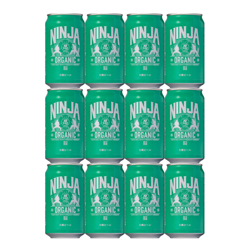 NINJA BEER ORGANIC (NINJA ORGANIC), Craft Beer, 350ml Cans (Pack of 12)