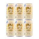 NINJA LAGER, Non-Alcoholic Beer, HALAL Certified, 350ml, 6 Cans, Japanese Beer
