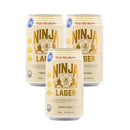 NINJA LAGER, Non-Alcoholic Beer, HALAL Certified, 350ml, 72 Cans, 3 Case, Japanese Beer